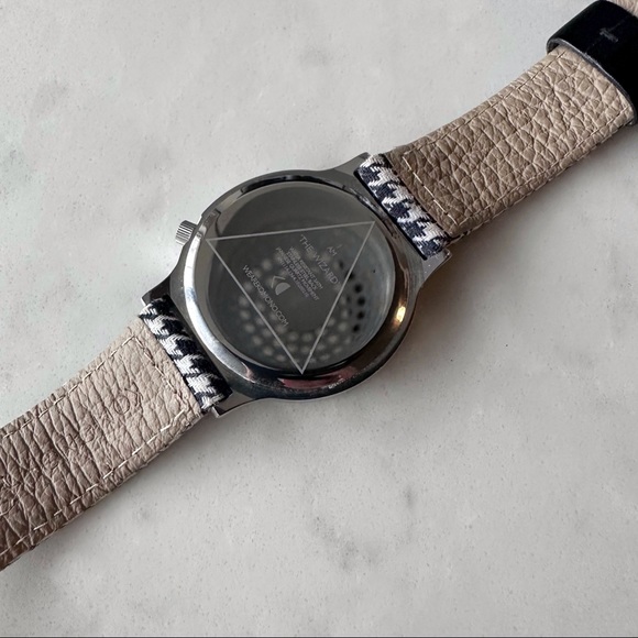Komono watch BW houndstooth fabric + leather band - Picture 4 of 4